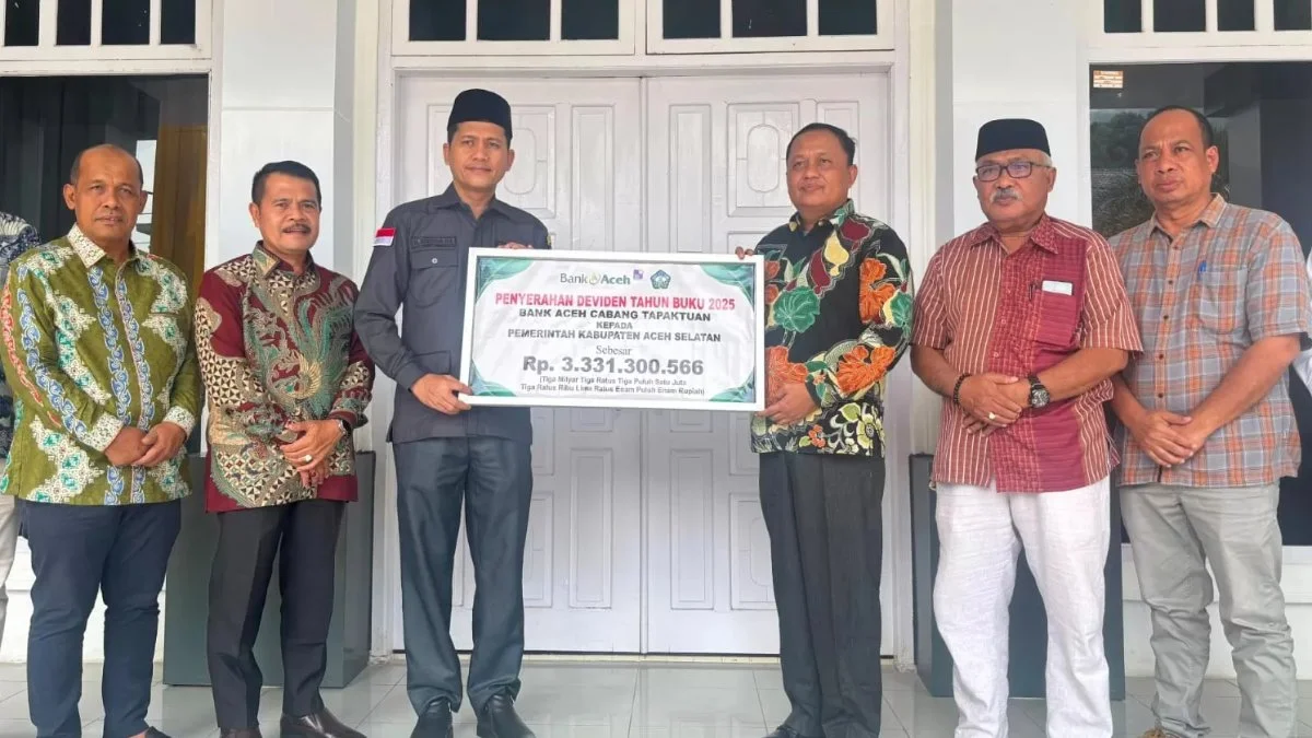 Bank Aceh Syariah Guyur Aceh Selatan Rp3,73 Miliar, Dividen Rp3,33 Miliar Plus Zakat Rp400 Juta