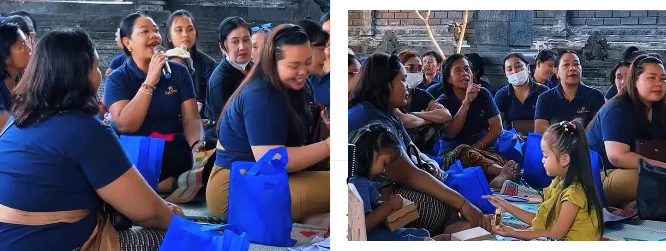 Foto: Para ibu PKK yang sangat aktif bertanya terkait manfaat bank sebagai layanan keuangan.
